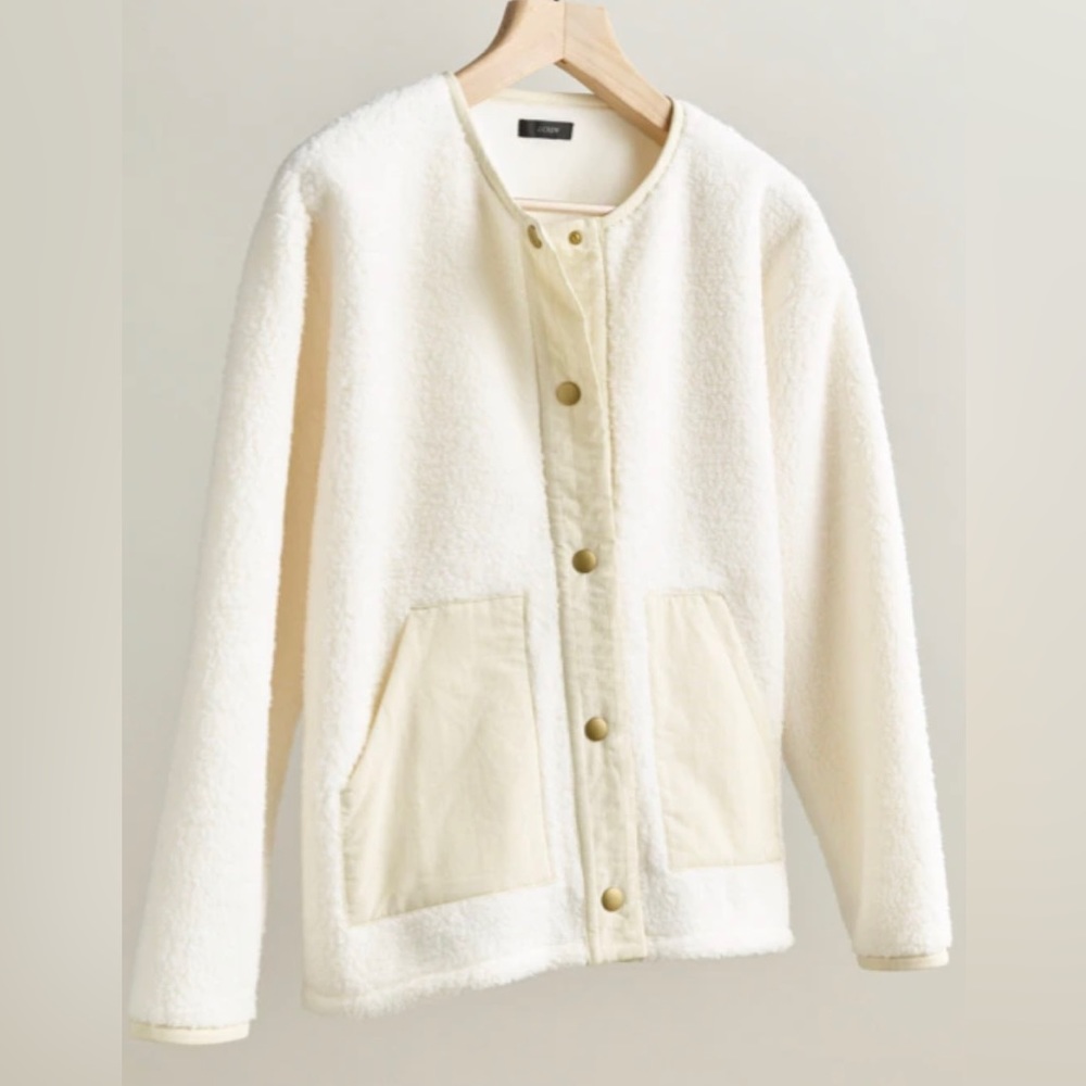 J crew Teddy sherpa lady jacket